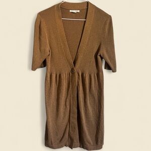 Banana Republic Brown Short Sleeve Cardigan Large